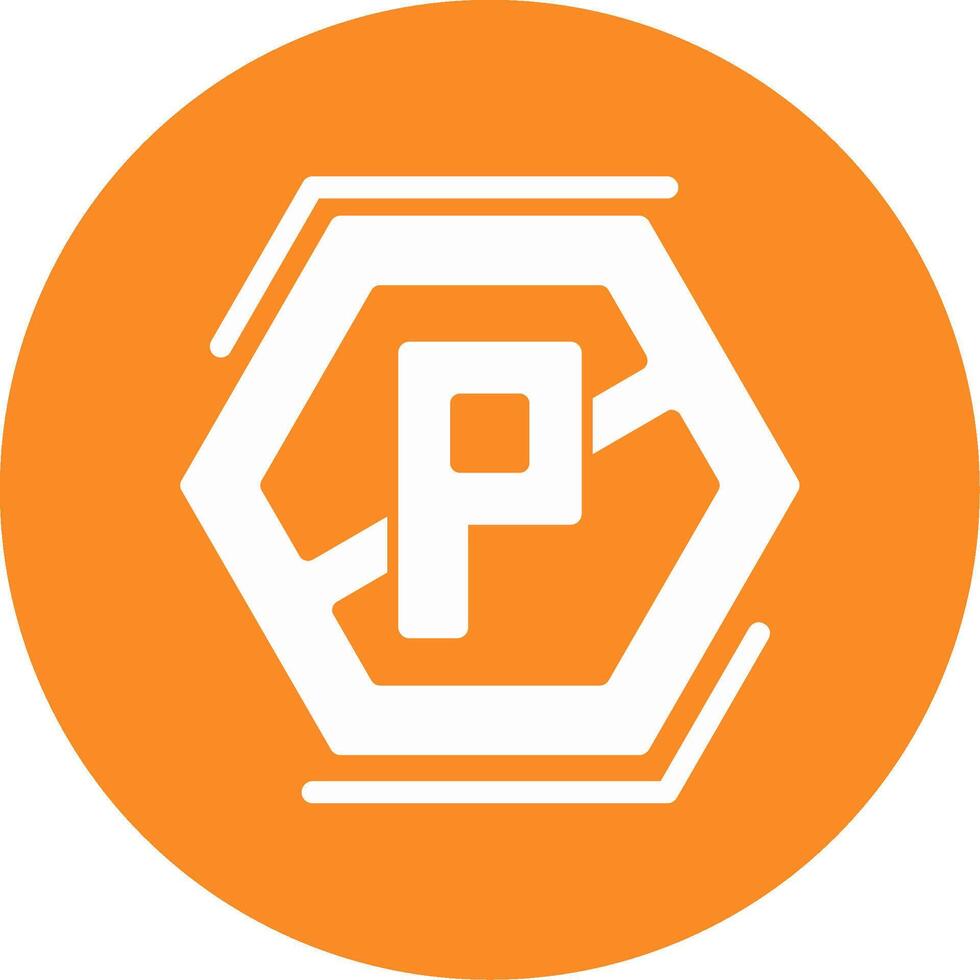 No parking Glyph Circle Icon vector