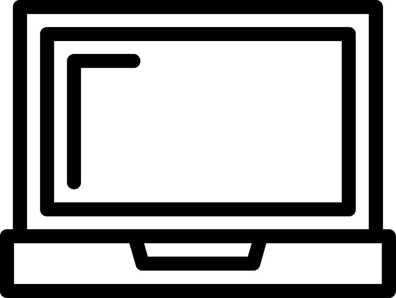 Laptop Line Icon vector