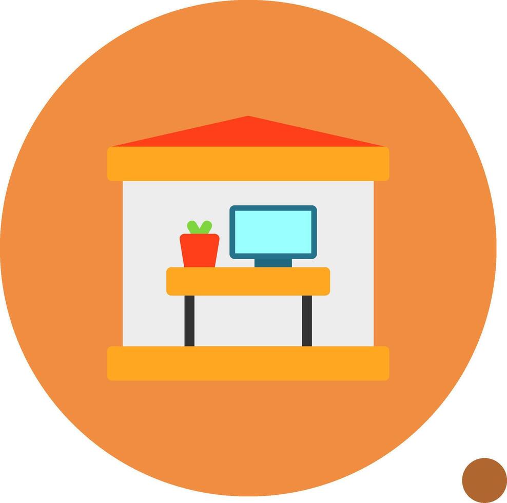 Home office Flat Shadow Icon vector