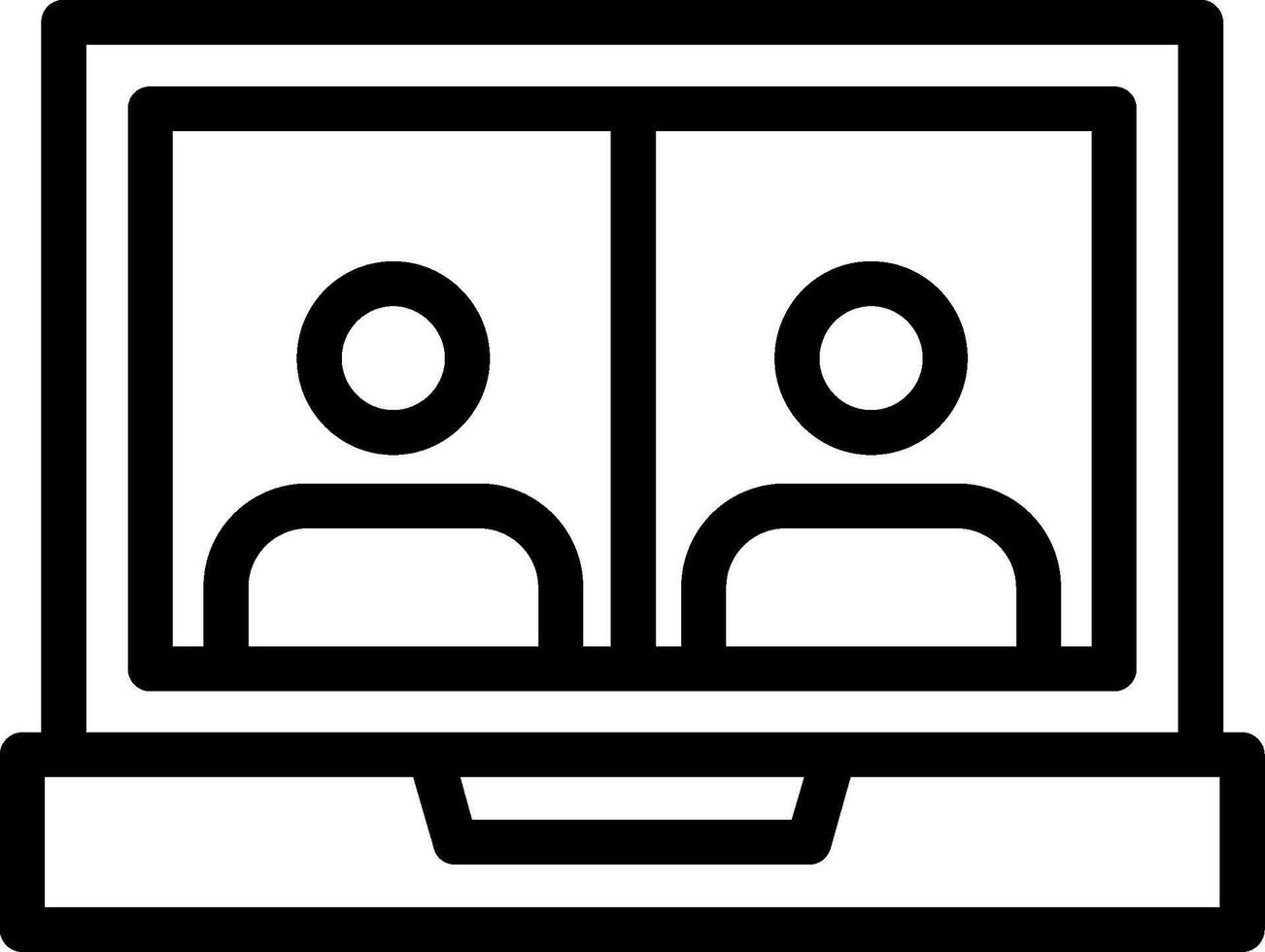 Video conference Line Icon vector
