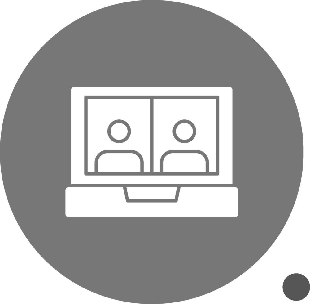 Video conference Glyph Shadow Icon vector