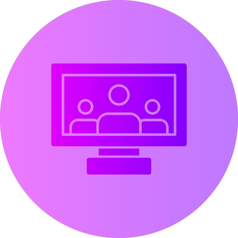 Virtual meeting Gradient Circle Icon vector