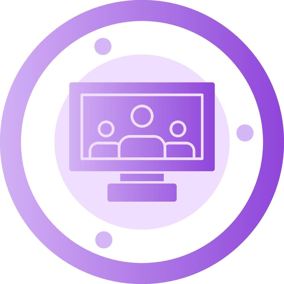 Virtual meeting Glyph Gradient Icon vector