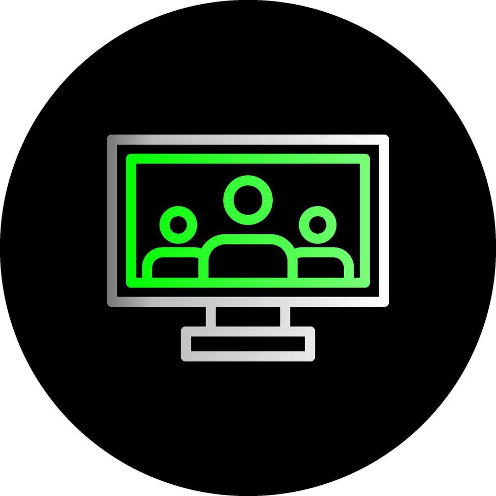 Virtual meeting Dual Gradient Circle Icon vector