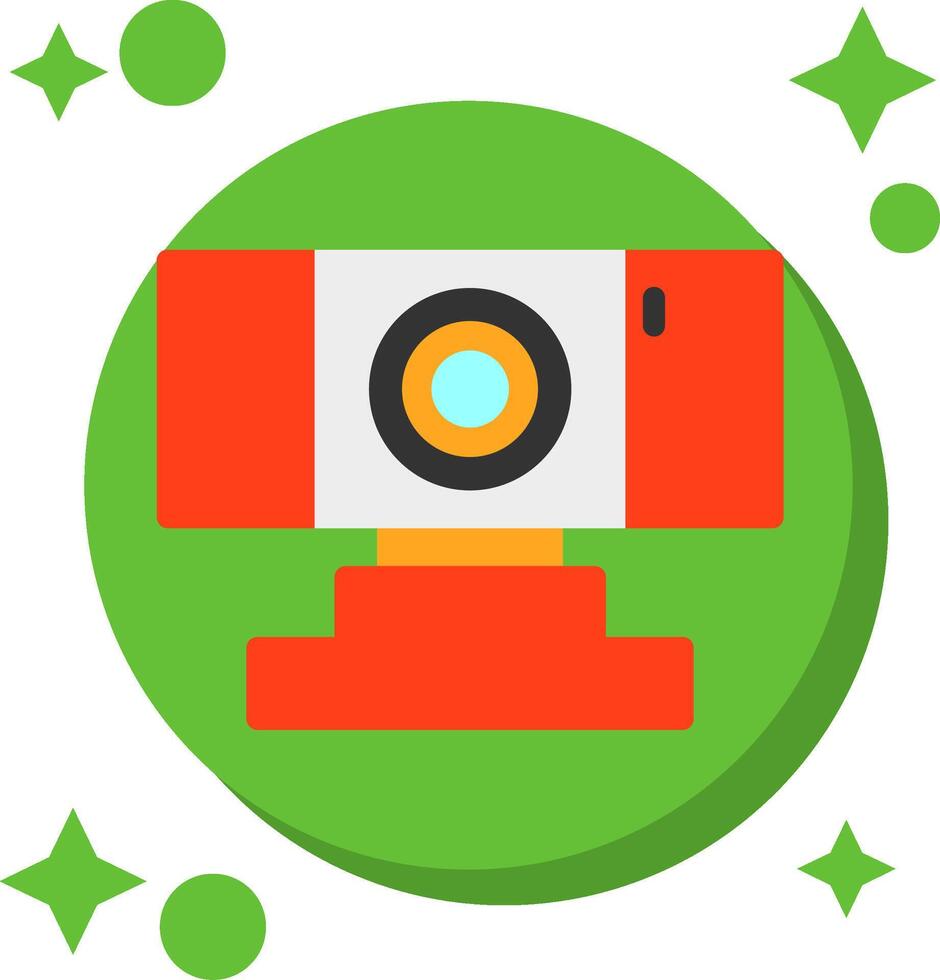 Webcam Tailed Color Icon vector