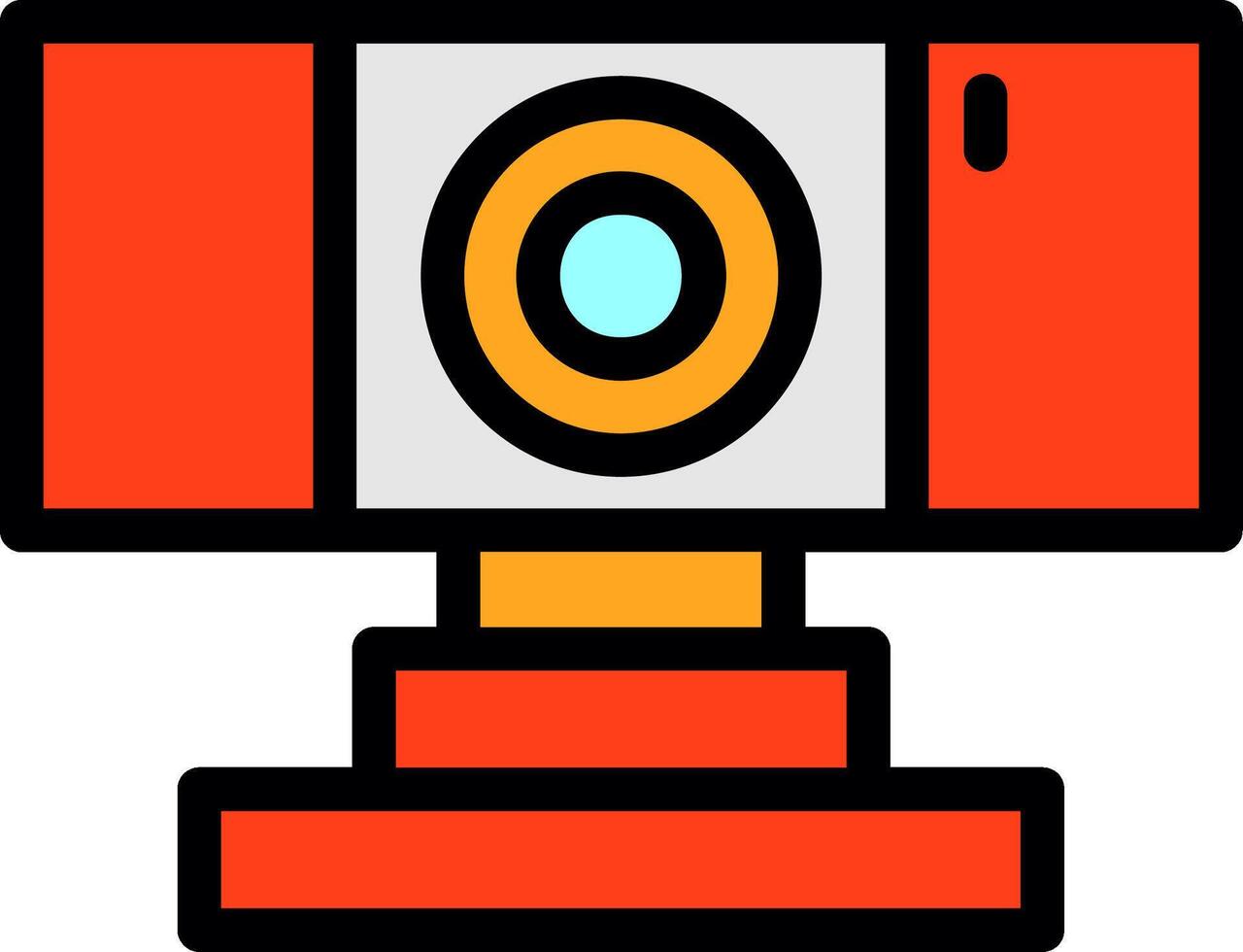 Webcam Line Filled Icon vector