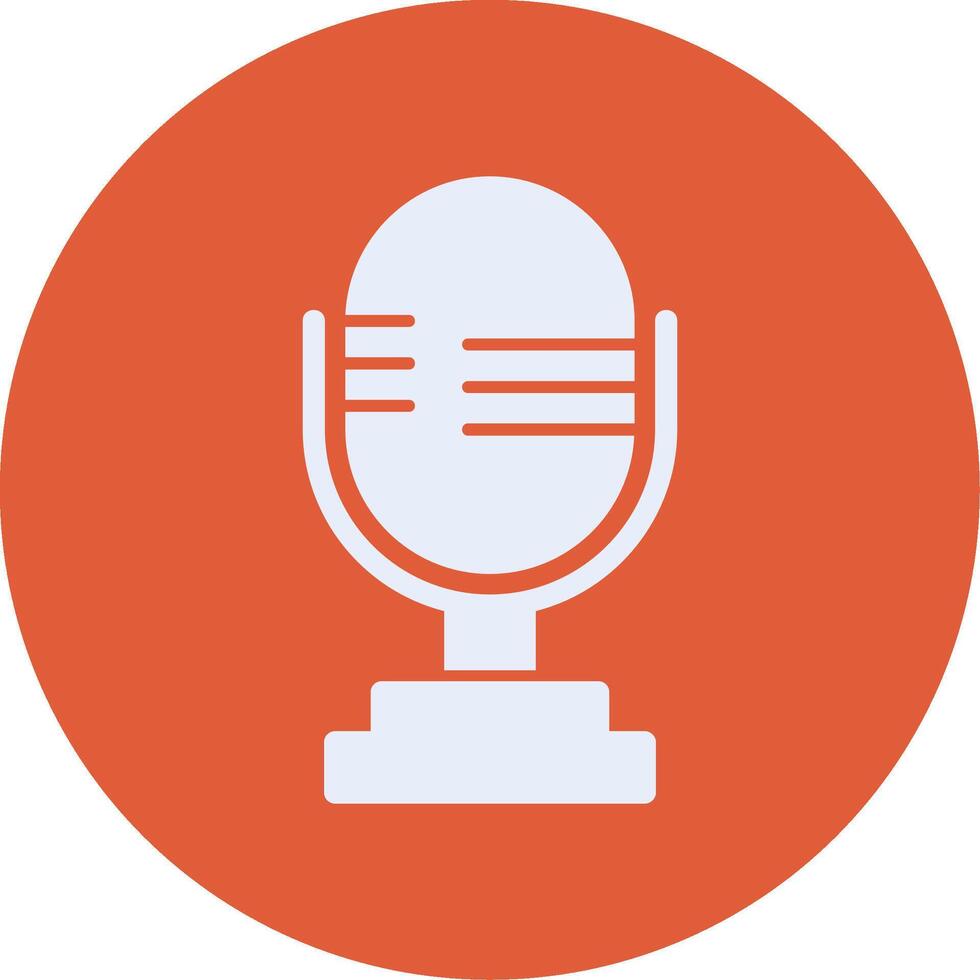 Microphone Glyph Circle Icon vector