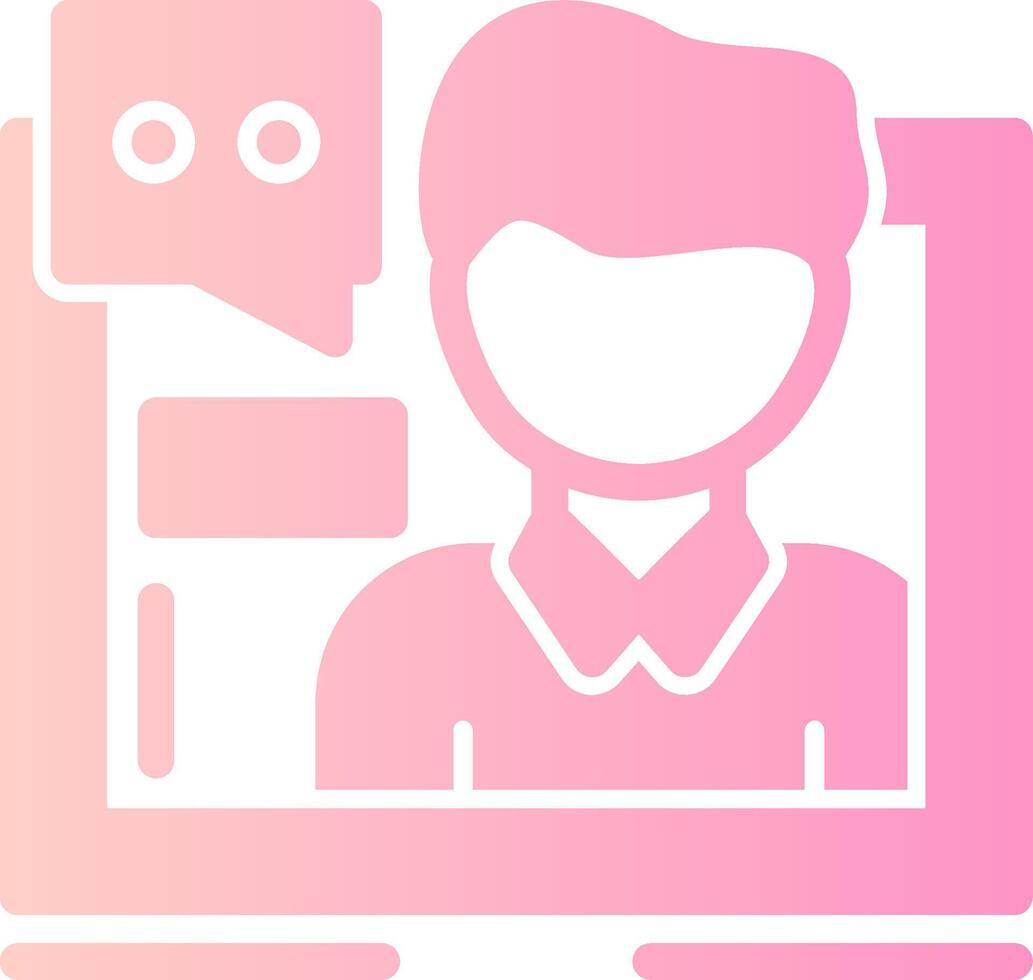 Customer service Solid Multi Gradient Icon vector