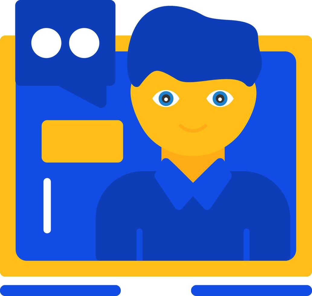 Customer service Flat Two Color Icon vector