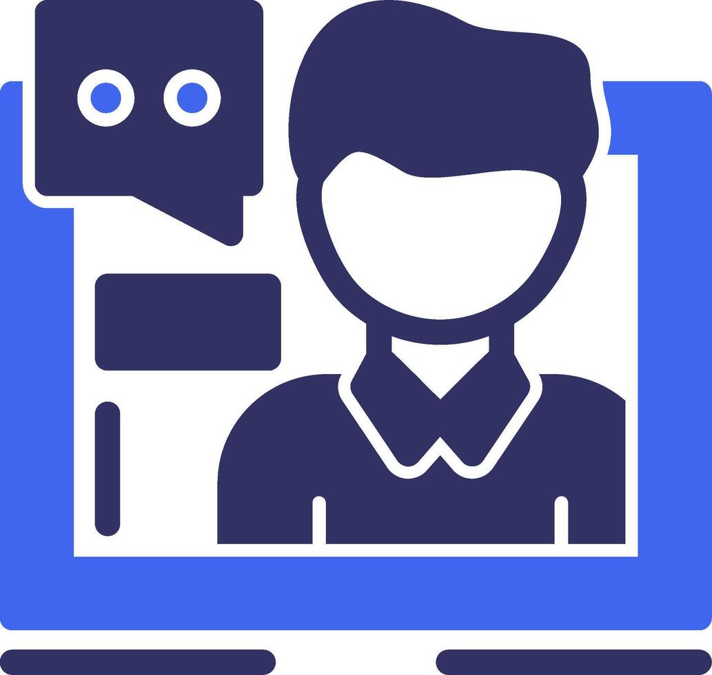 Customer service Solid Two Color Icon vector