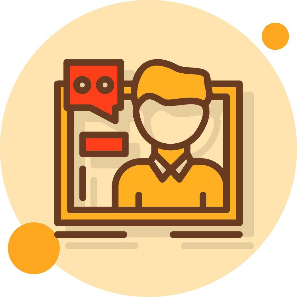 Customer service Filled Shadow Circle Icon vector