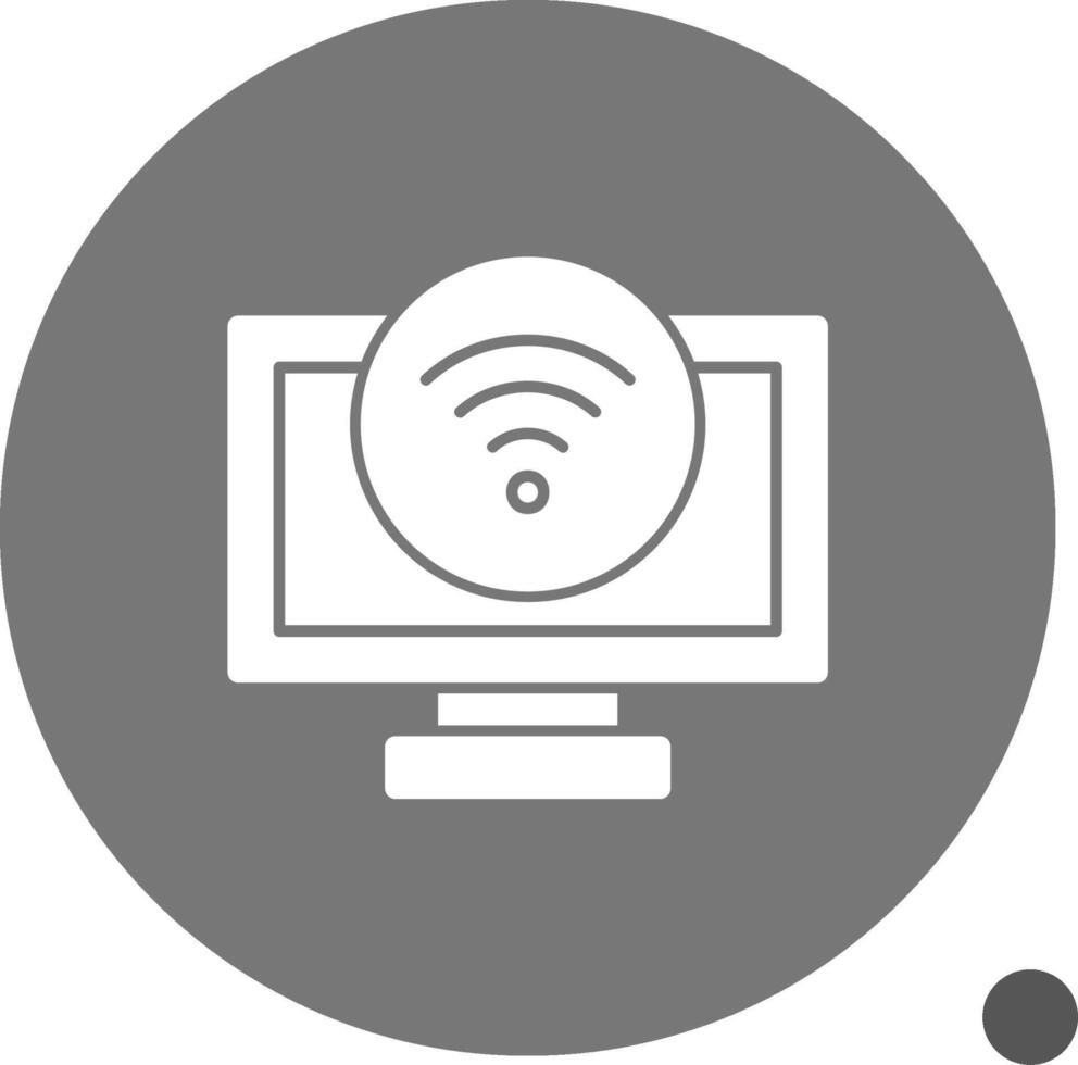 Wi-Fi signal Glyph Shadow Icon vector