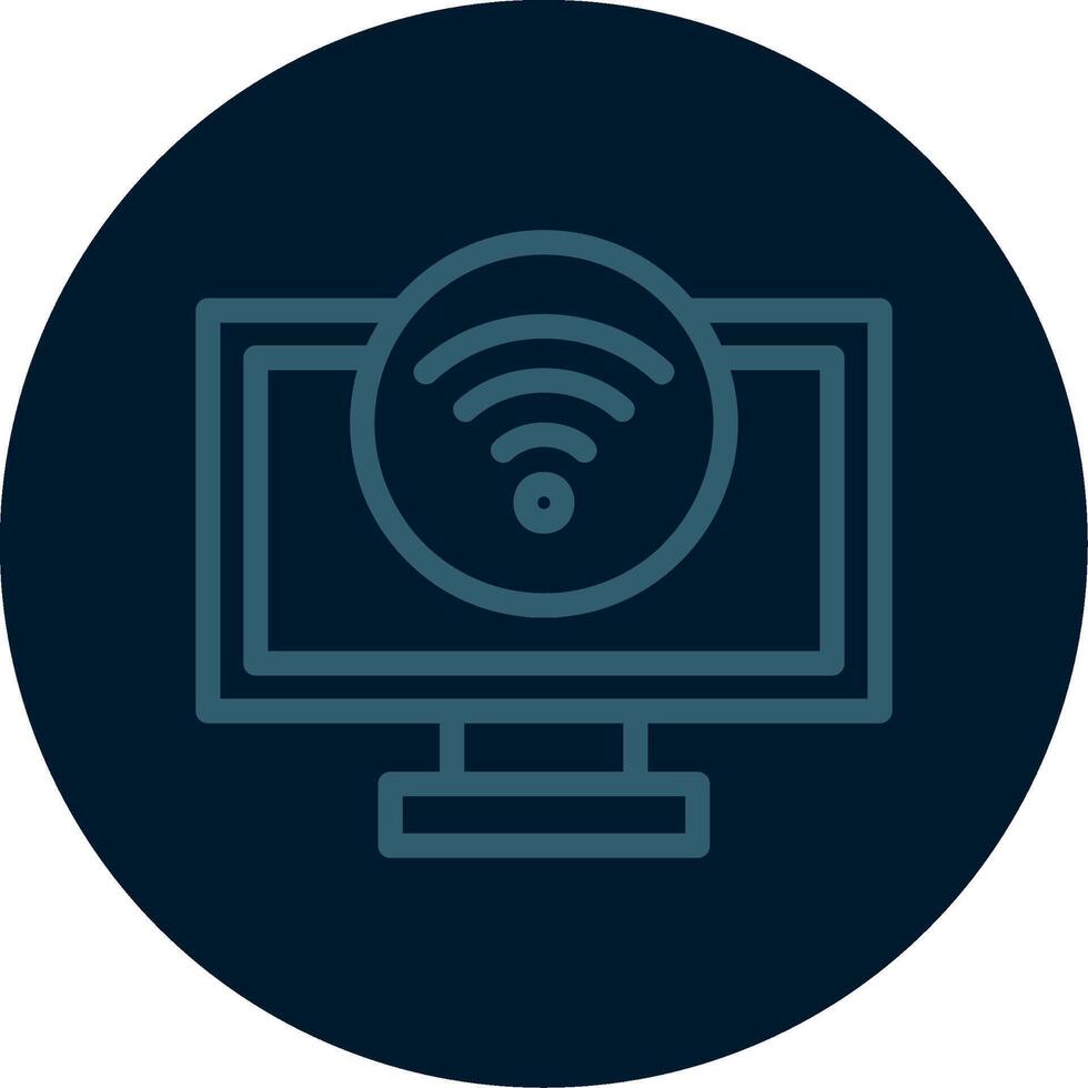 Wi-Fi signal Line Multi color Icon vector