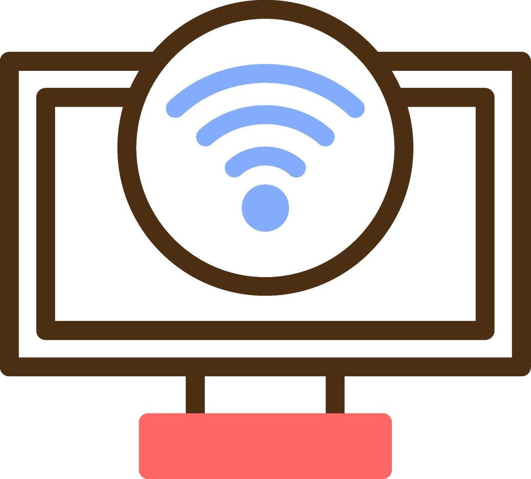 Wi-Fi signal Color Filled Icon vector