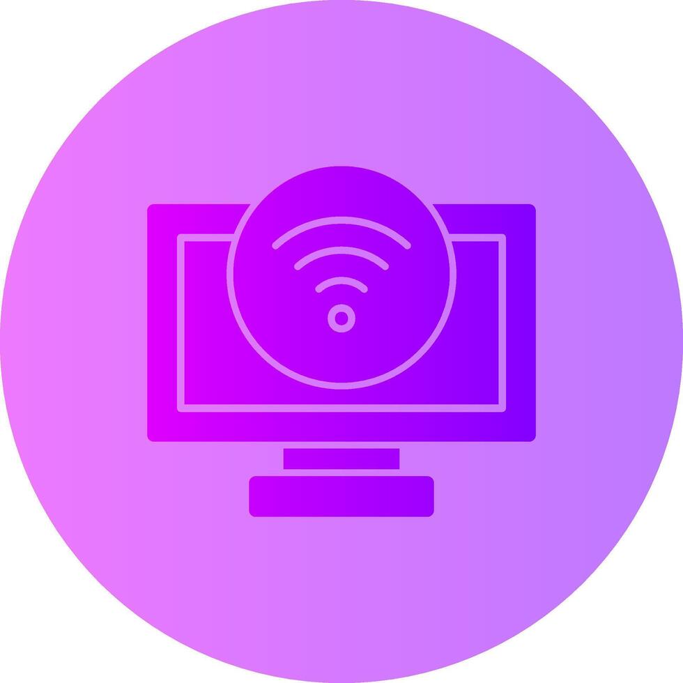 Wi-Fi signal Gradient Circle Icon vector