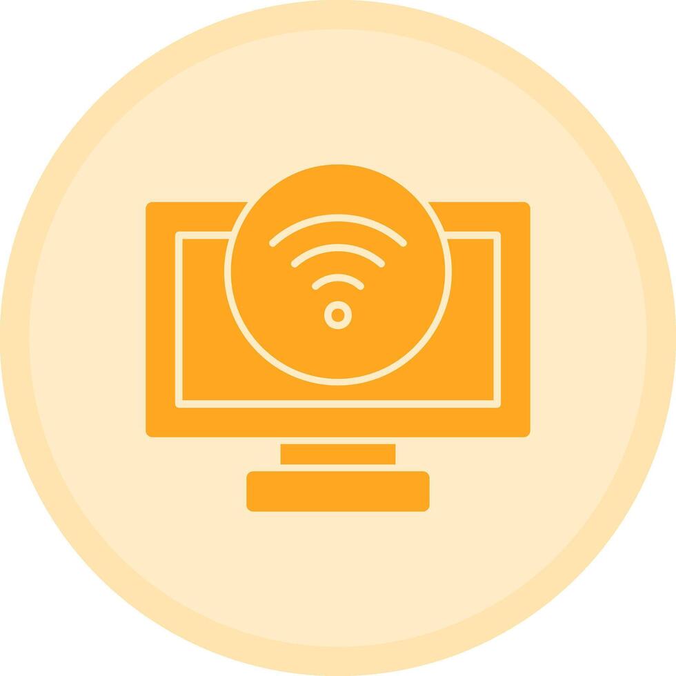 Wi-Fi signal Multicolor Circle Icon vector