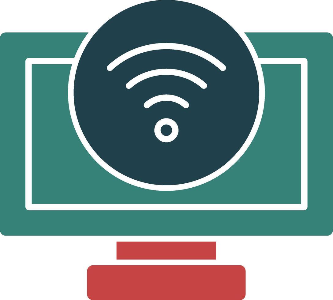 Wi-Fi signal Glyph Two Color Icon vector