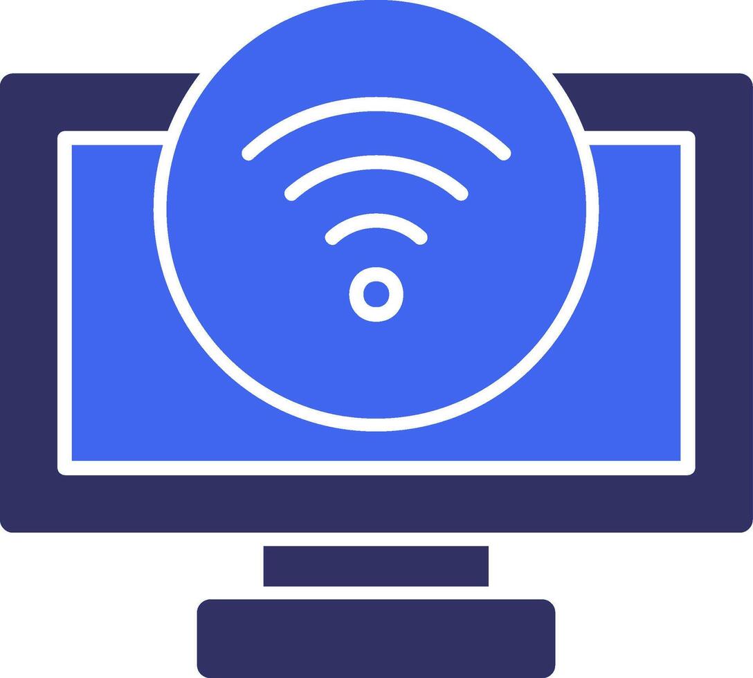 Wi-Fi signal Solid Two Color Icon vector