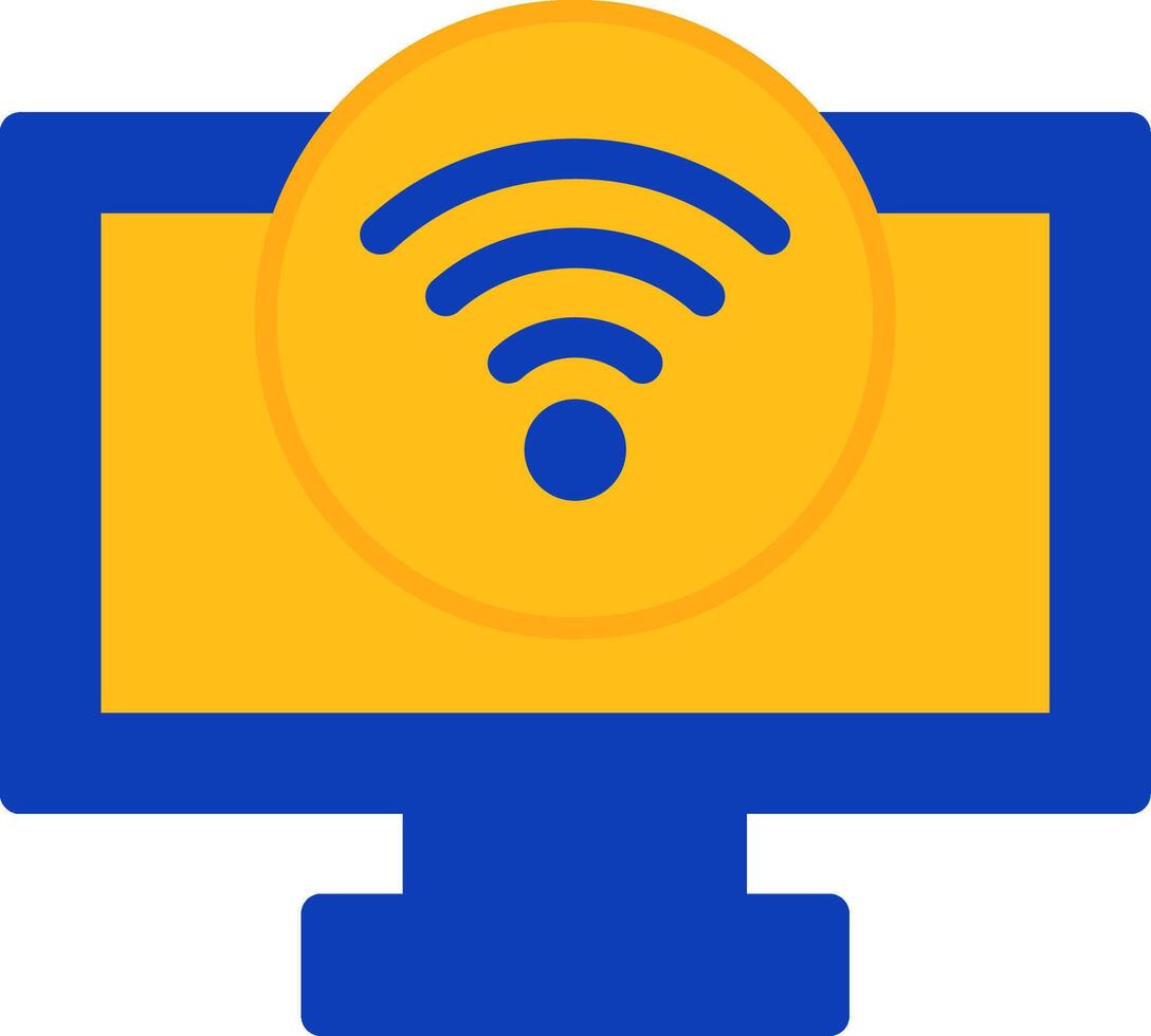 Wi-Fi signal Flat Two Color Icon vector