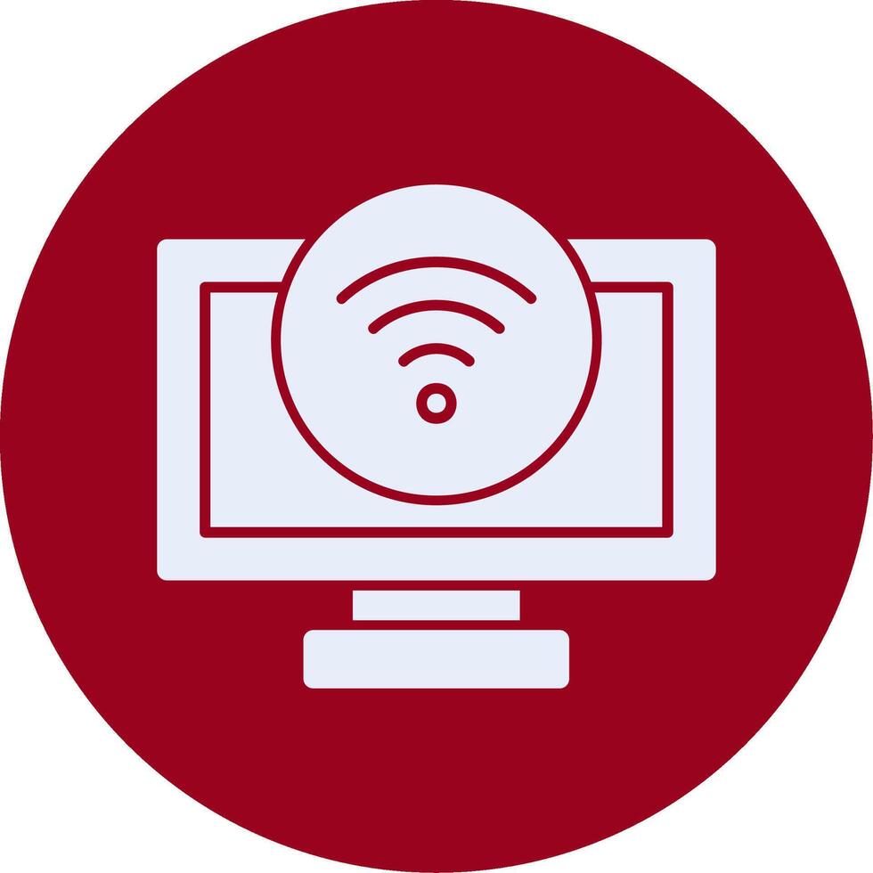 Wifi señal glifo circulo icono vector