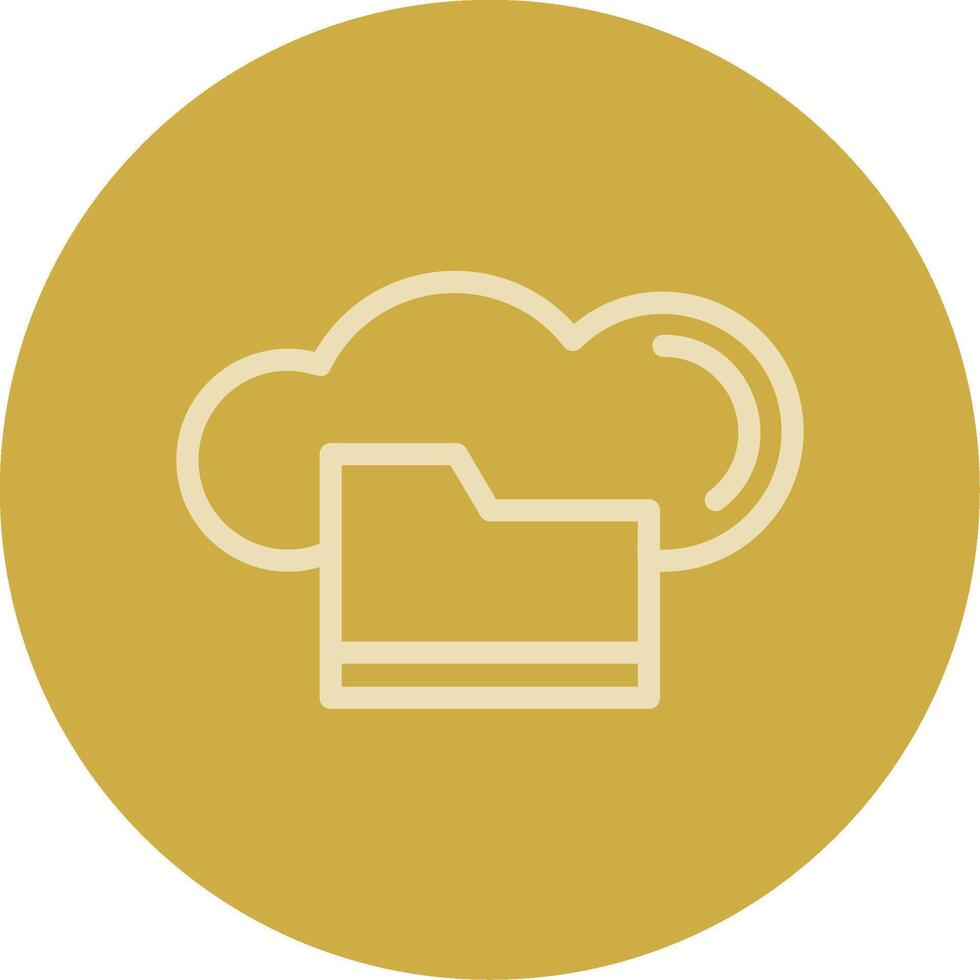 Cloud storage Line Multi color Icon vector
