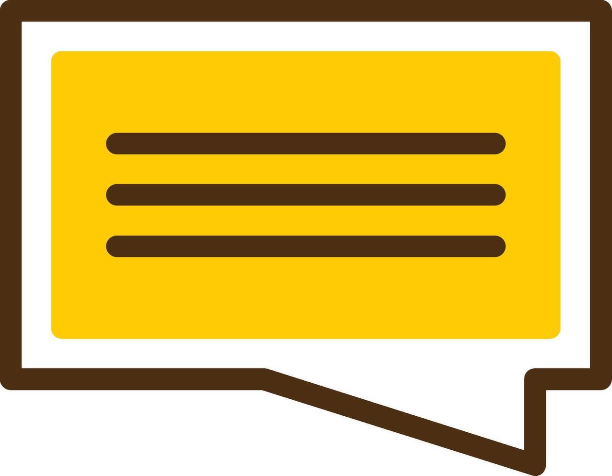 Chat Yellow Lieanr Circle Icon vector