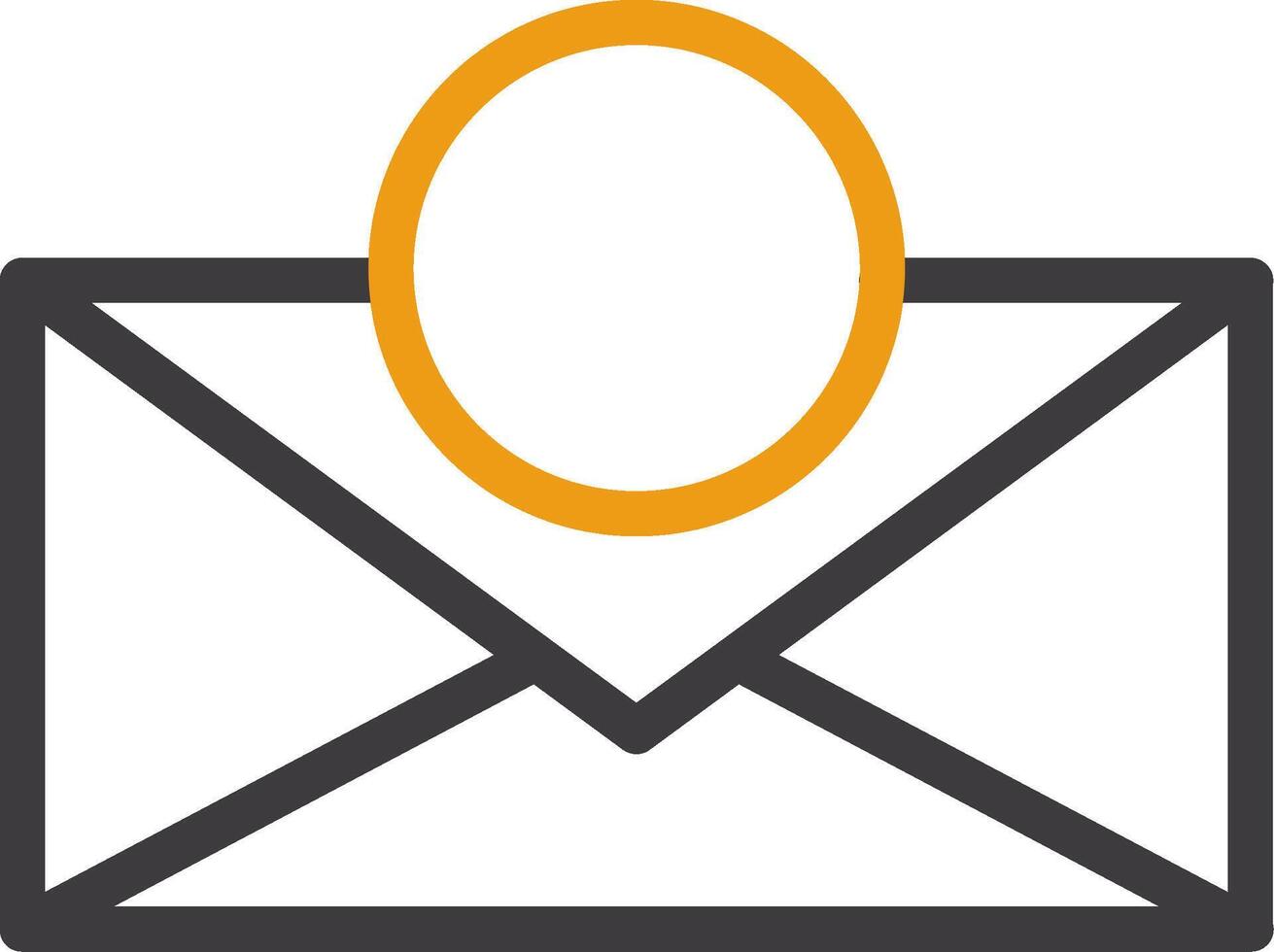Email Line Two Color Icon vector