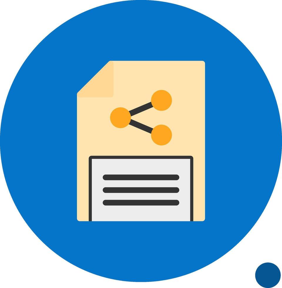 Document sharing Flat Shadow Icon vector