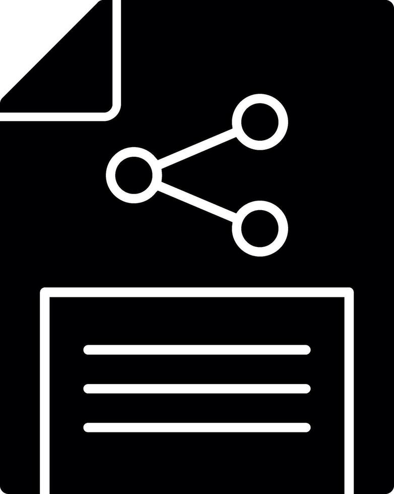 Document sharing Glyph Icon vector