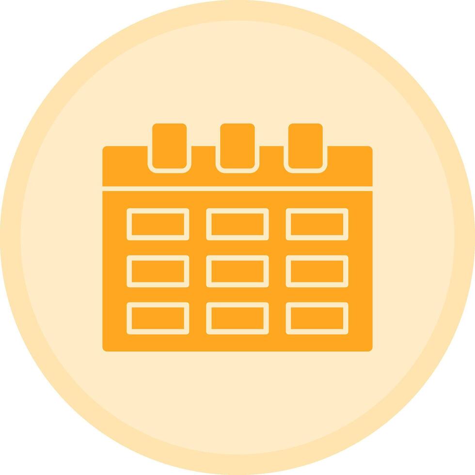 Calendar Multicolor Circle Icon vector