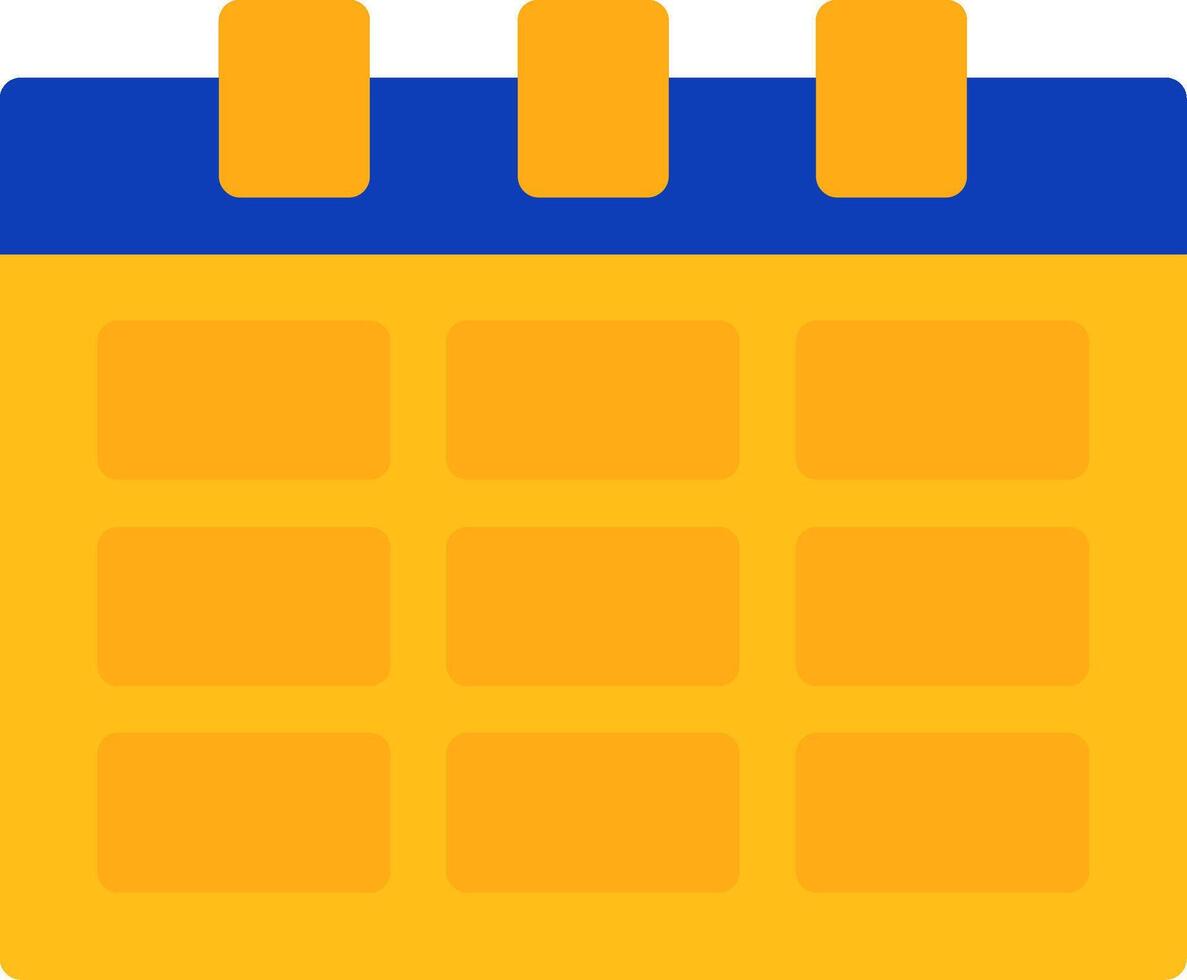 Calendar Flat Two Color Icon vector
