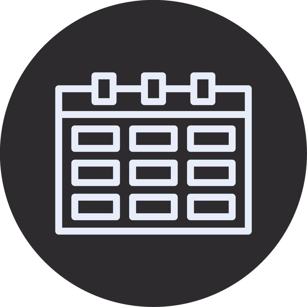 Calendar Inverted Icon vector