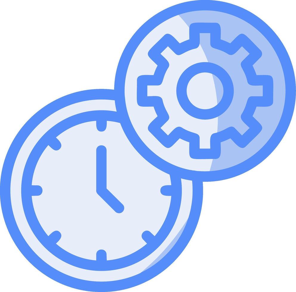Time management Line Filled Blue Icon vector