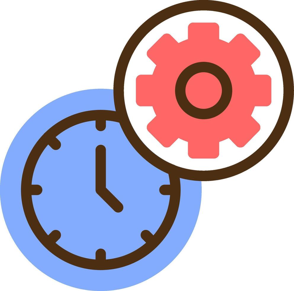 Time management Color Filled Icon vector