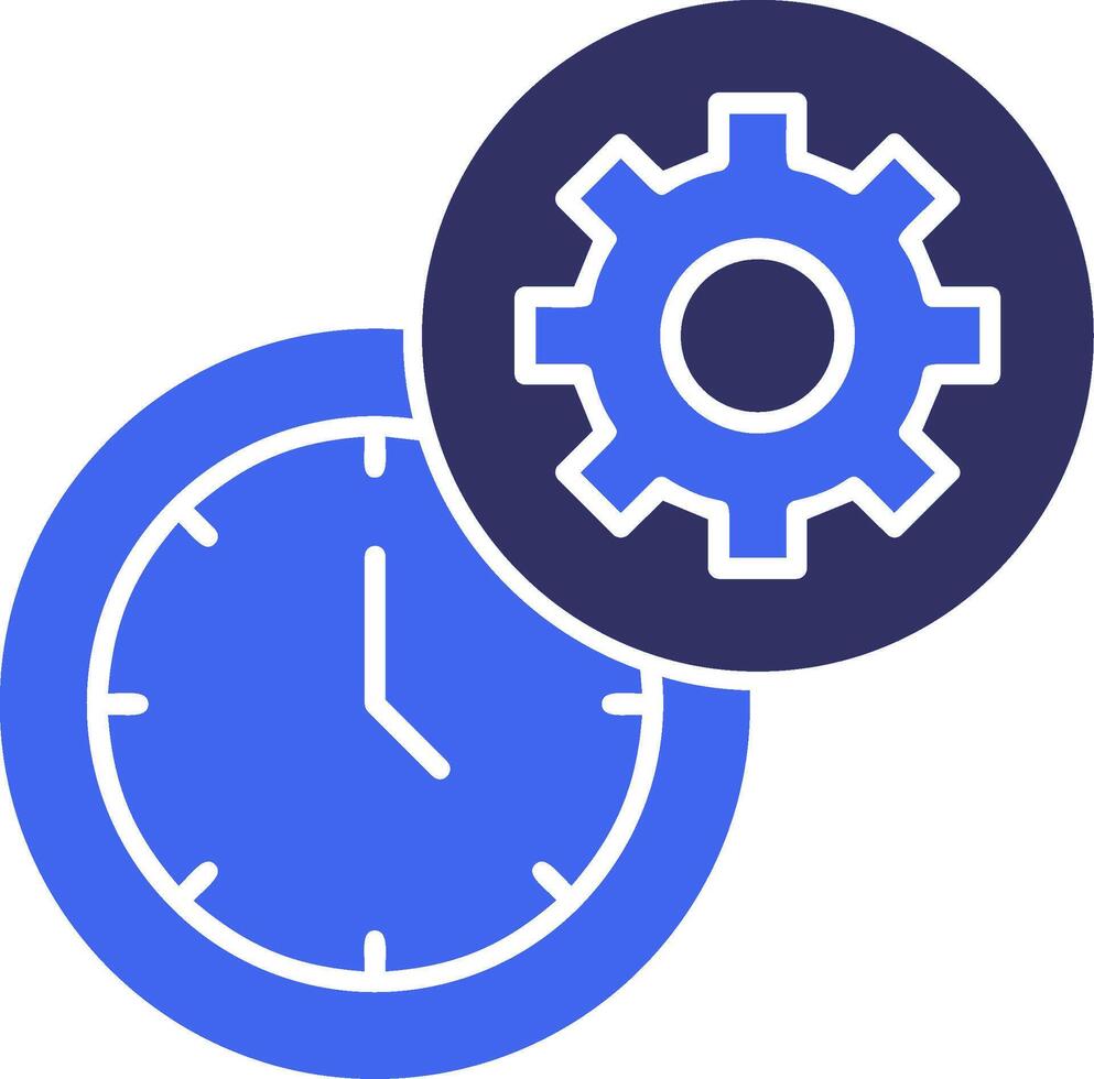 Time management Solid Two Color Icon vector