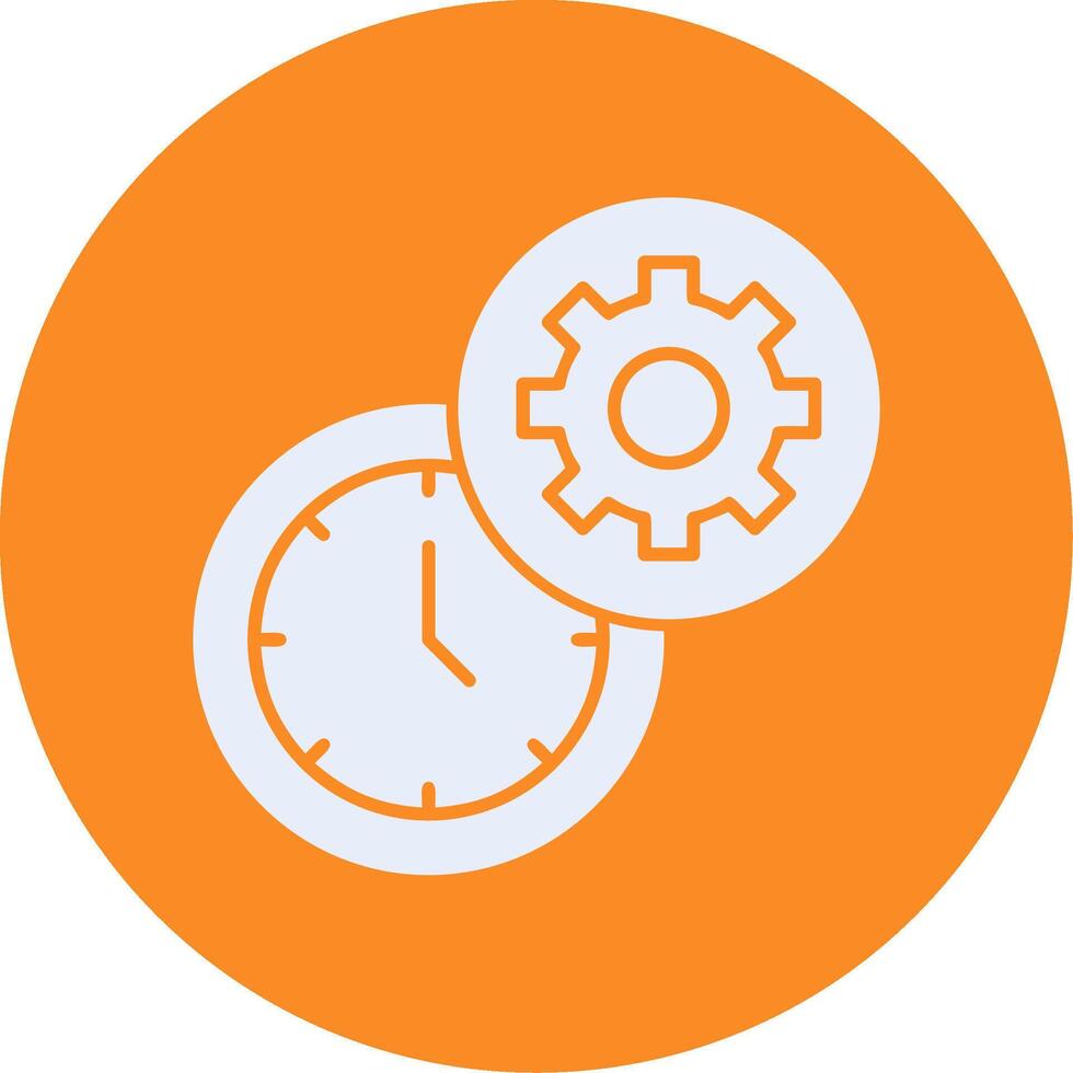 Time management Glyph Circle Icon vector