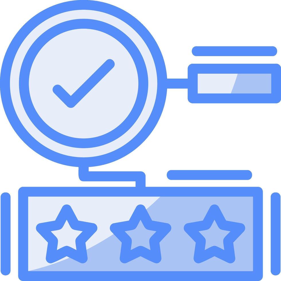 Quality Line Filled Blue Icon vector