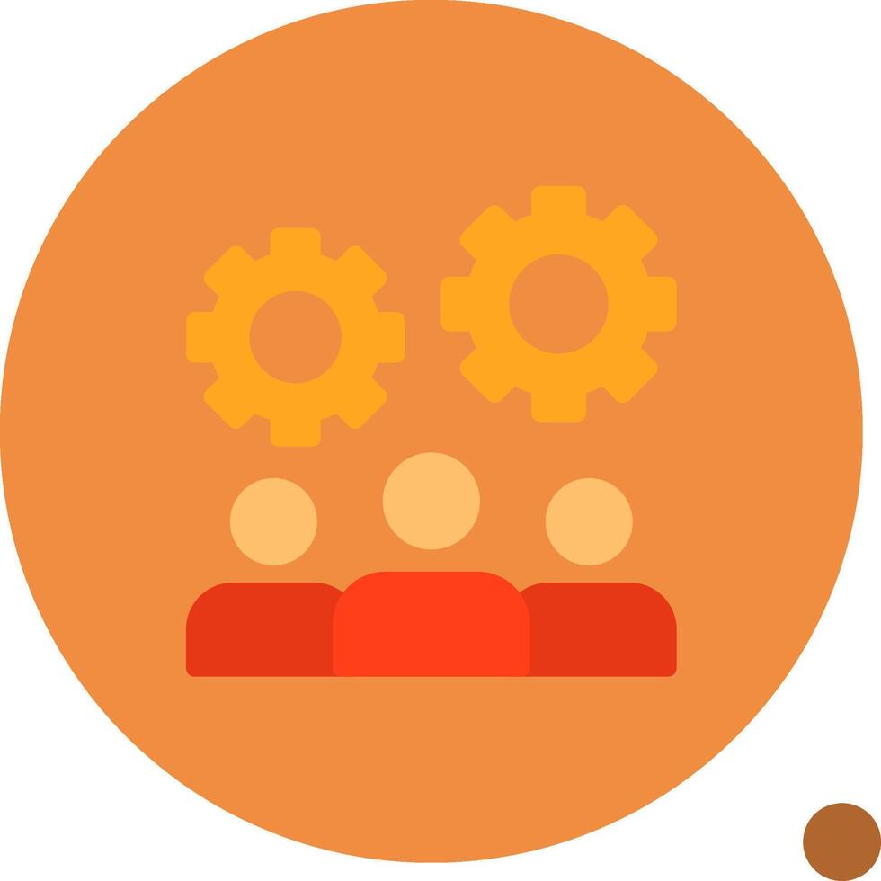 Teamwork Flat Shadow Icon vector