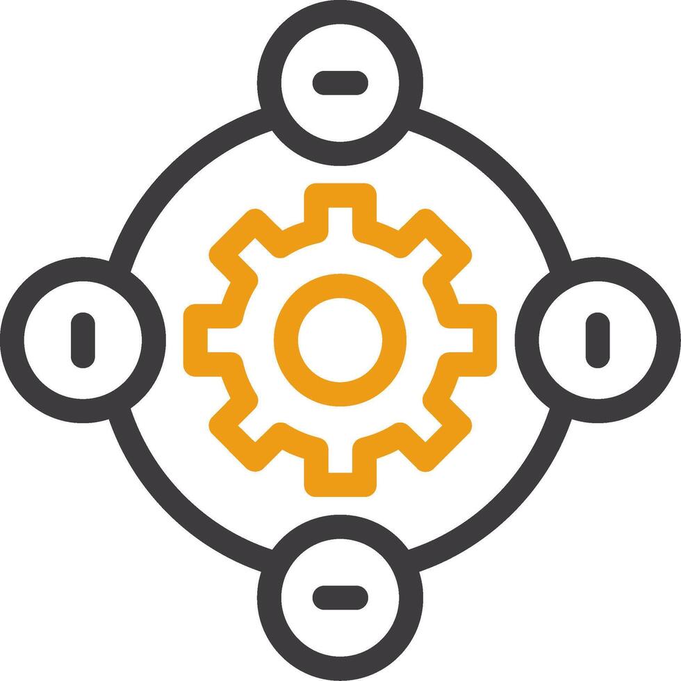 Project management Line Circle Icon vector