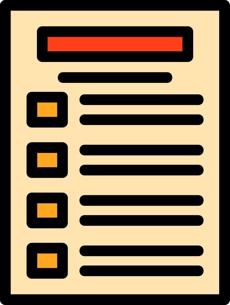 Task list Line Filled Icon vector