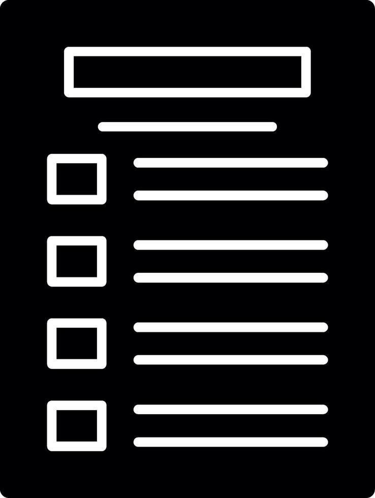 Task list Glyph Icon vector