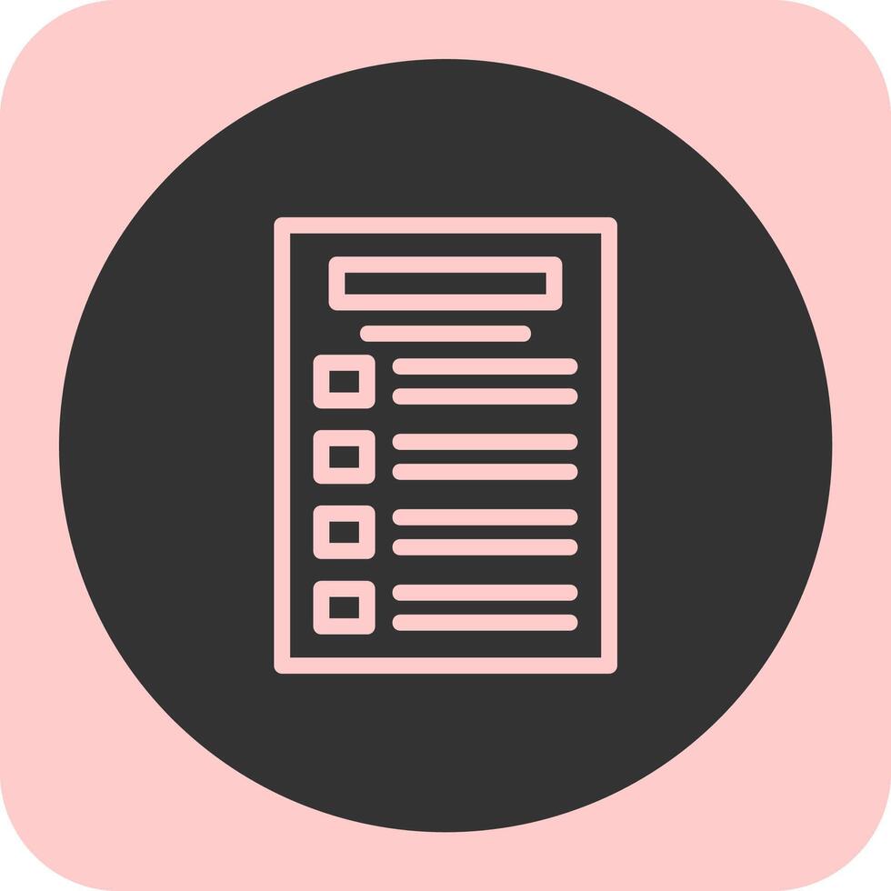 Task list Linear Round Icon vector
