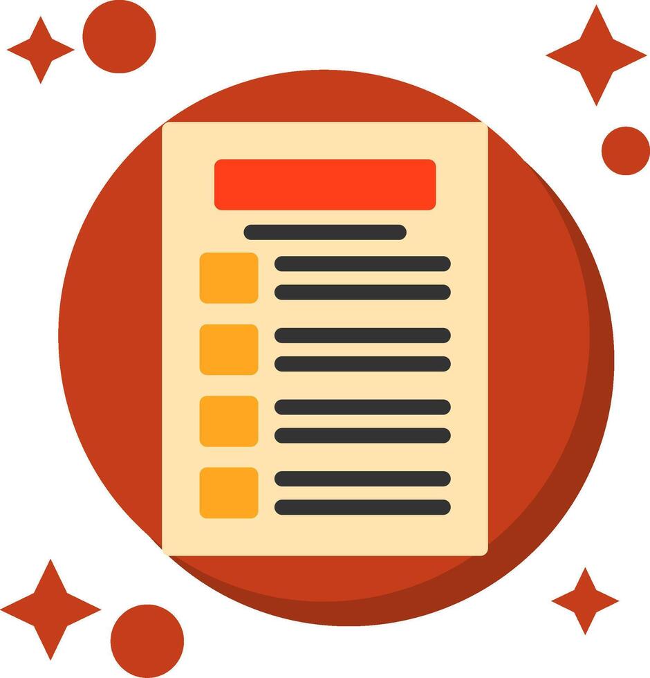 Task list Tailed Color Icon vector