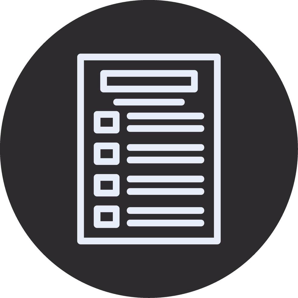 Task list Inverted Icon vector