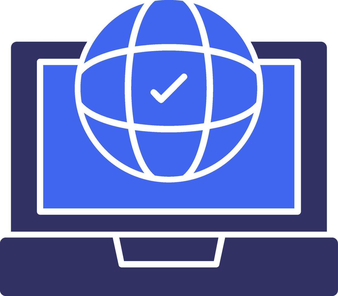 Remote access Solid Two Color Icon vector
