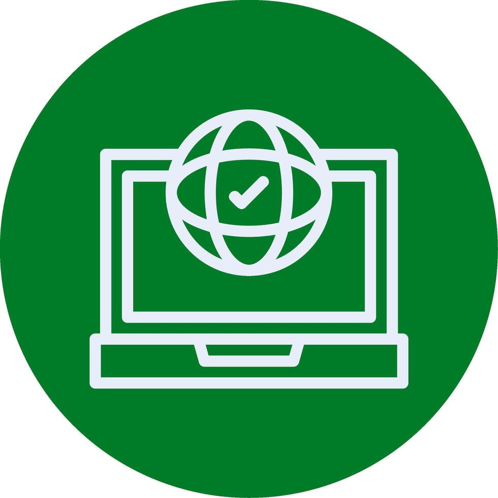 Remote access Outline Circle Icon vector