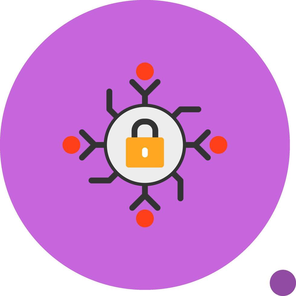 Secure connection Flat Shadow Icon vector