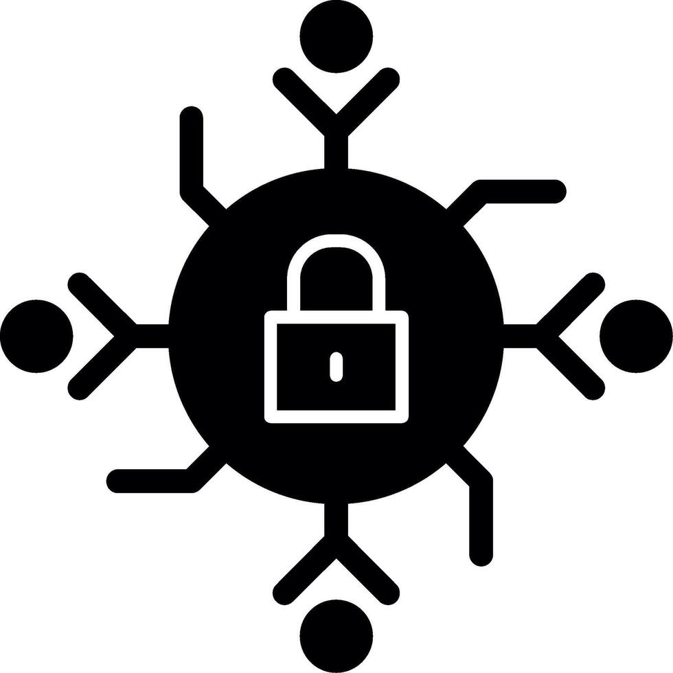 Secure connection Glyph Icon vector