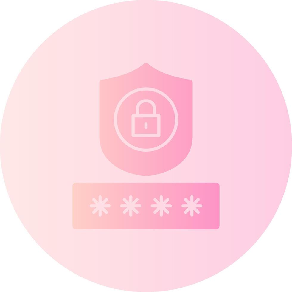 Password protection Gradient Circle Icon vector