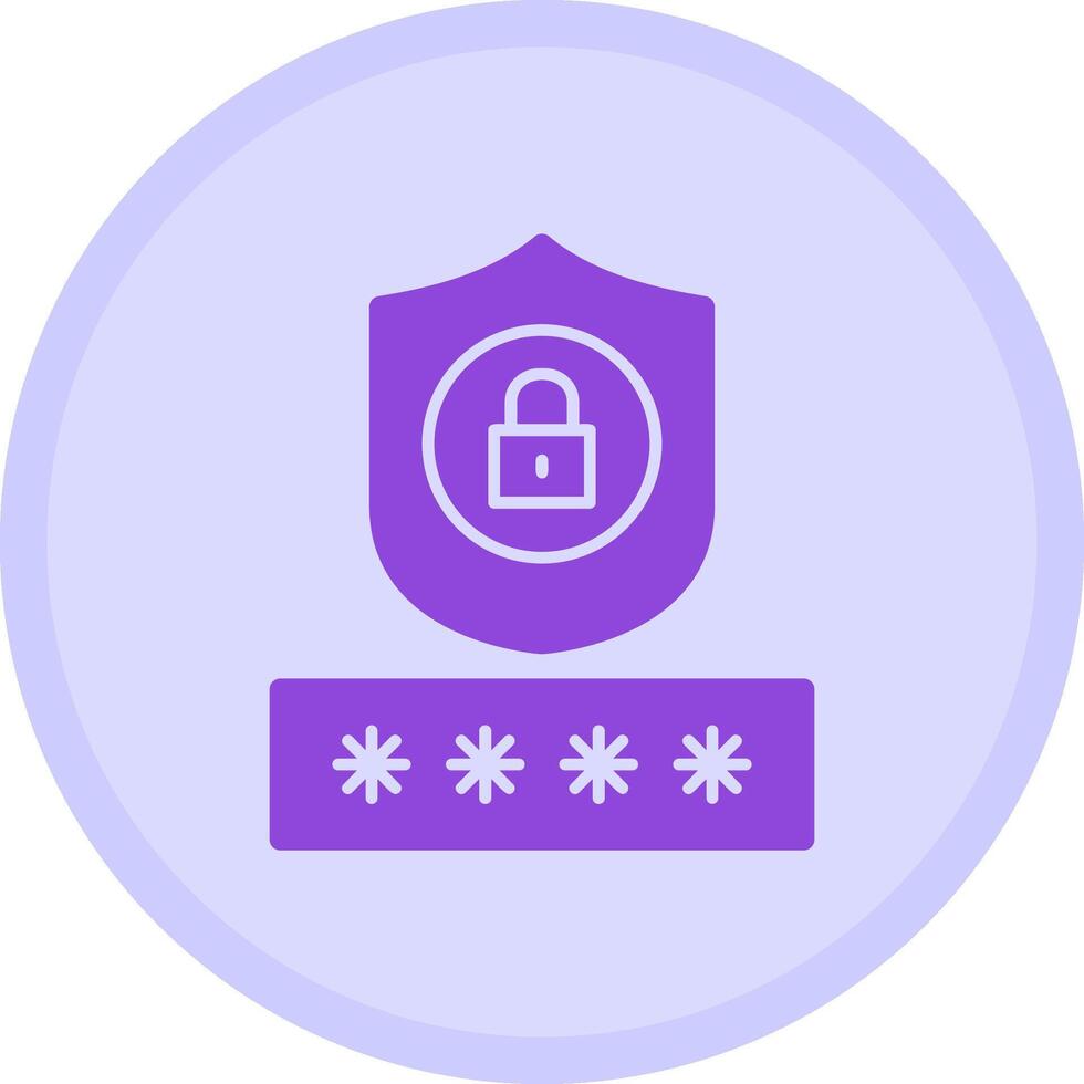 Password protection Multicolor Circle Icon vector